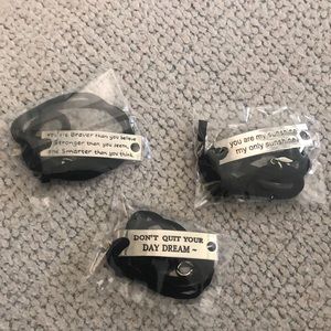 Positive affirmation bracelets (set of 3)